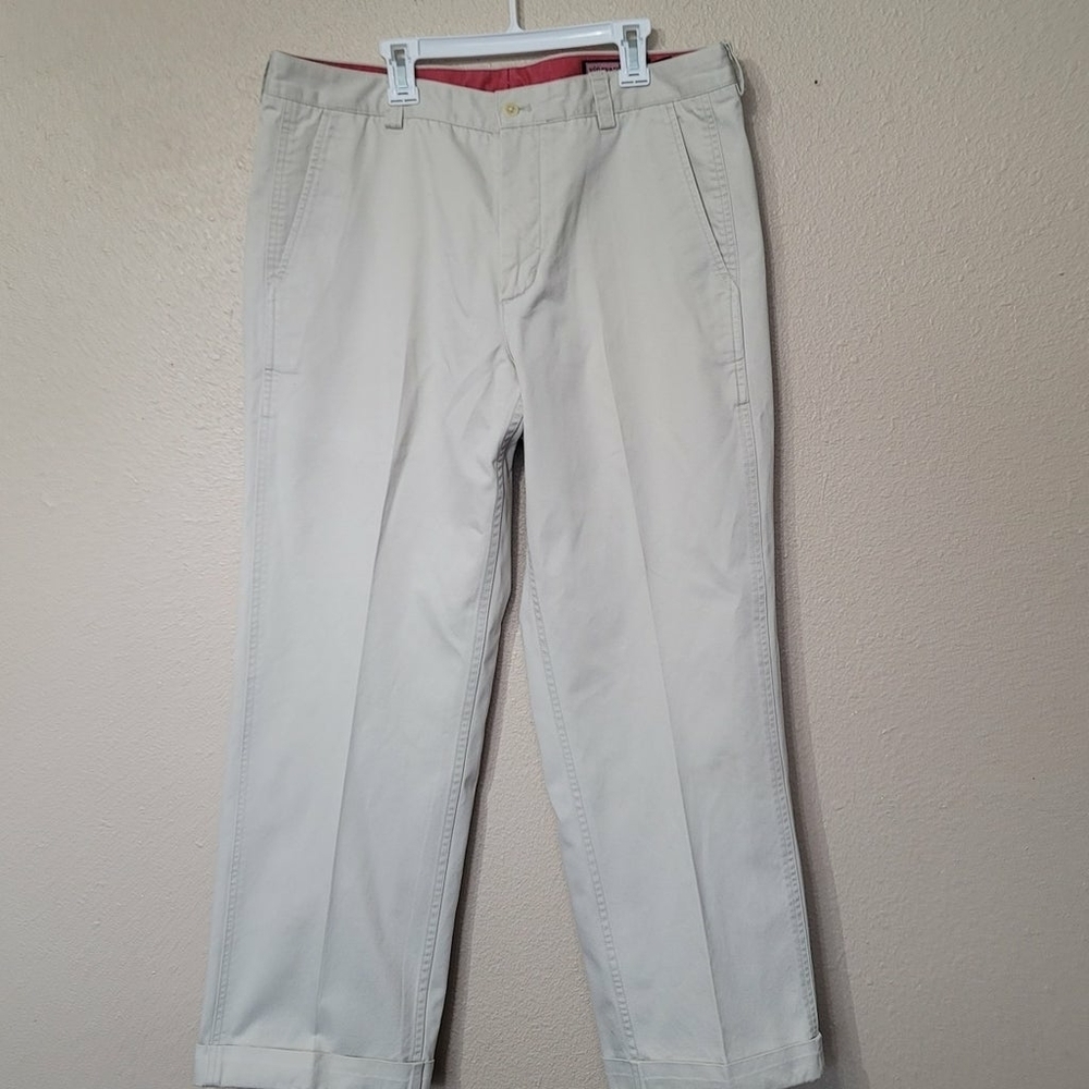 Vineyard Vines ● Pants Khaki Chino Trousers Flat Front Men’s Size 34x30 Beige
